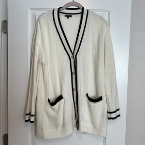 Cream cardigan with pearl buttons